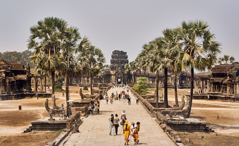 Angkor Wat, Cambodia: The Jewel of Khmer Architecture.