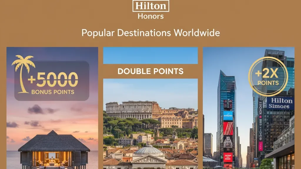 Popular Hilton destinations to earn bonus points