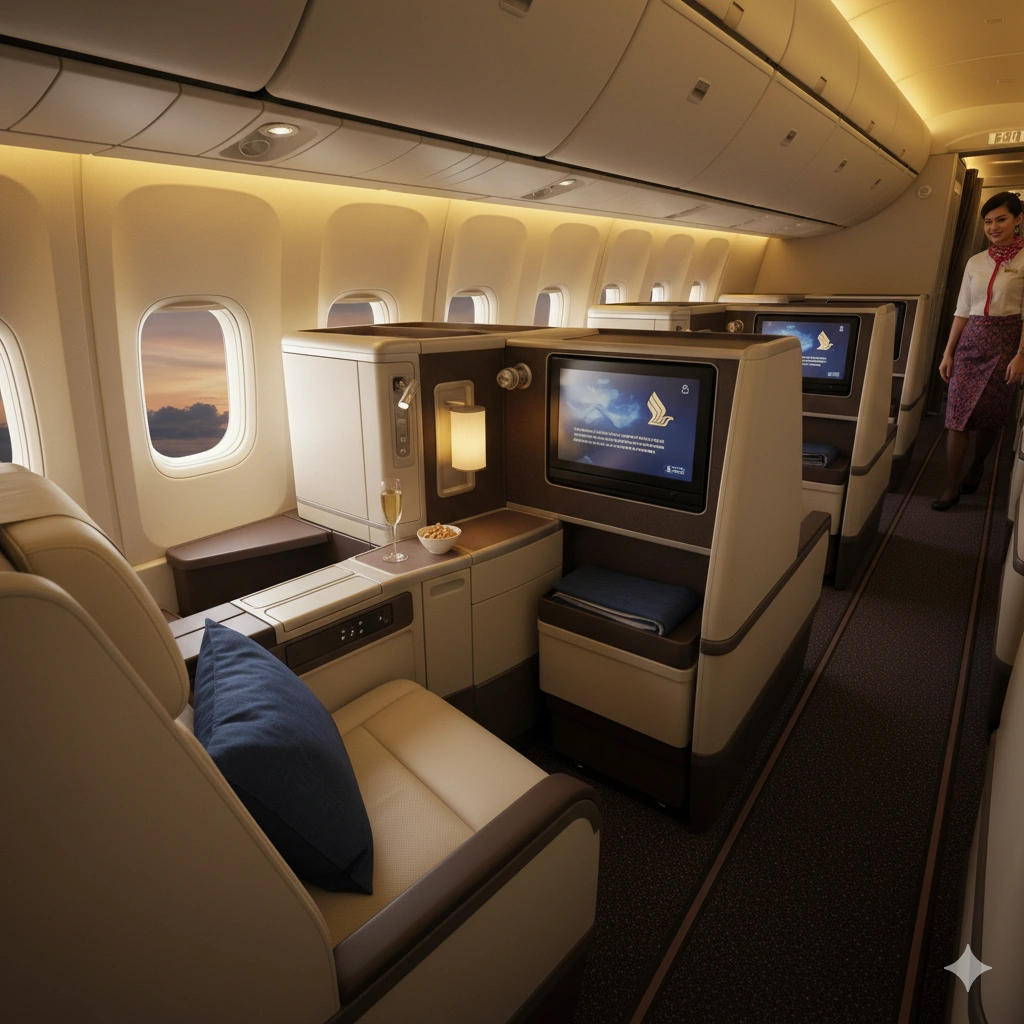 Singapore Airlines Business Class 777 Premium Experience