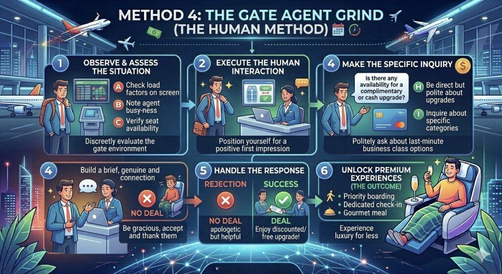 The Gate Agent Grind (The Human Method)