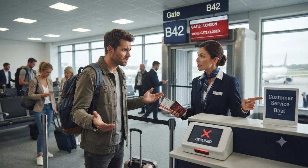 What does "denied boarding" mean?