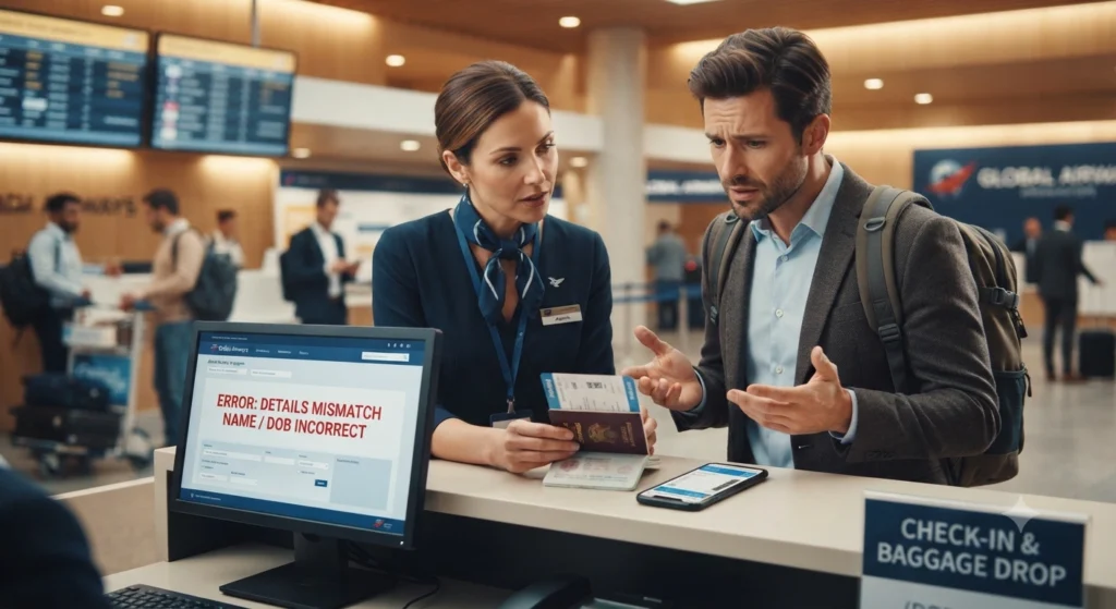Your name or booking details are incorrect.