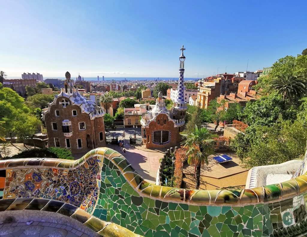 Colourful mosaics at Park 