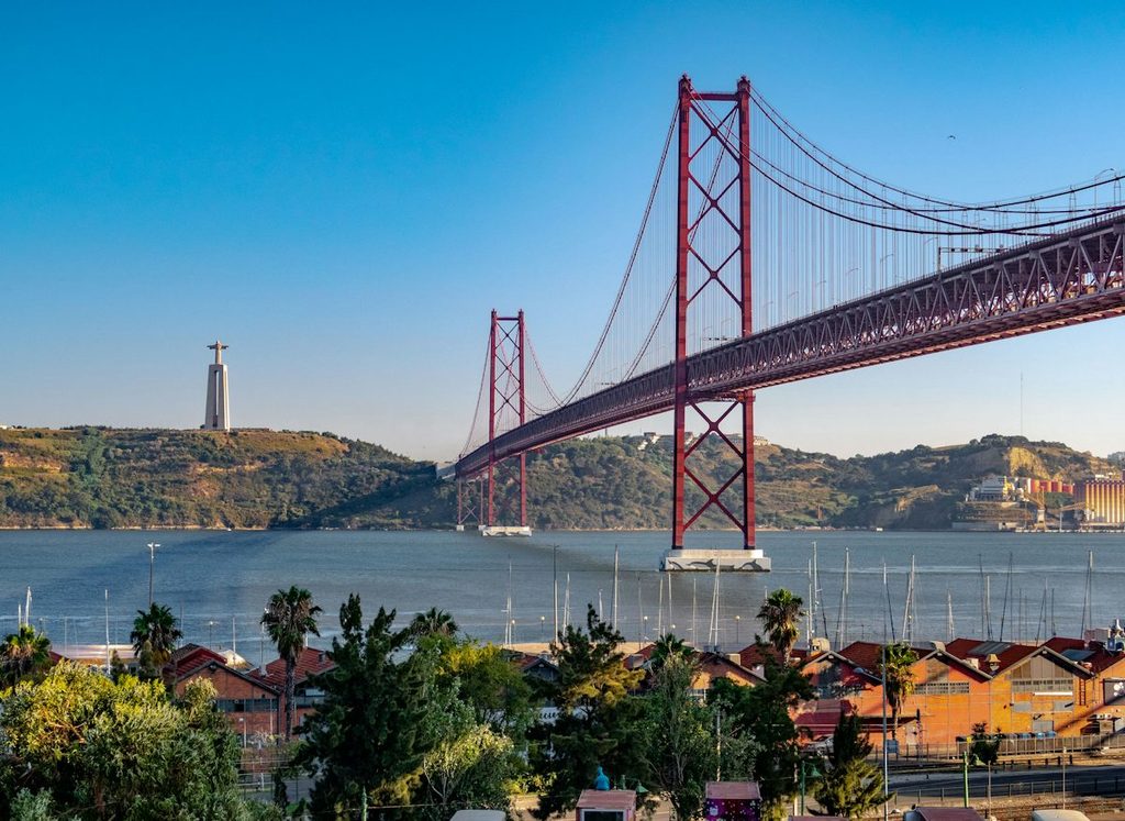 Beautiful bridge in Lisbon