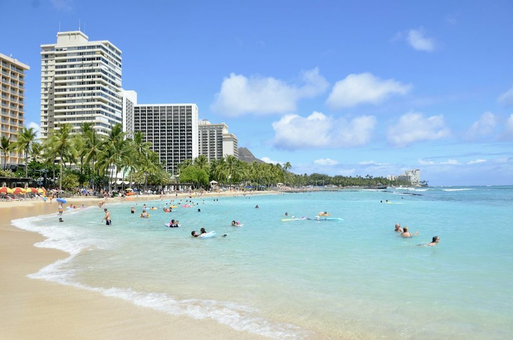 Honolulu and Waikiki  beach 